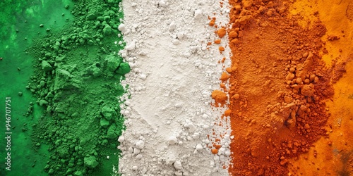 Green, White, and Orange Po...