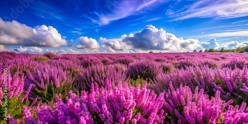 Heather Field Under a Blue ...