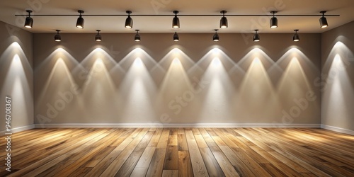 Illuminated Empty Room with...