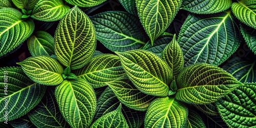 Intricate Veins of a Green ...