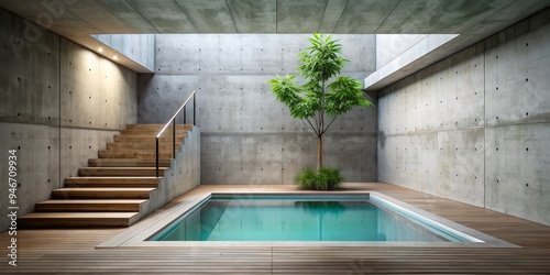 Minimalist Concrete Pool Oa...