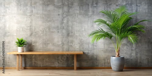 Minimalist Concrete Wall wi...