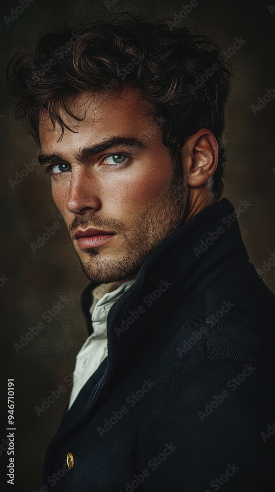 Fototapeta premium World Men's Day. a brutal man. a man of model appearance