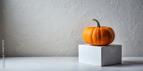 Minimalist Pumpkin on White...