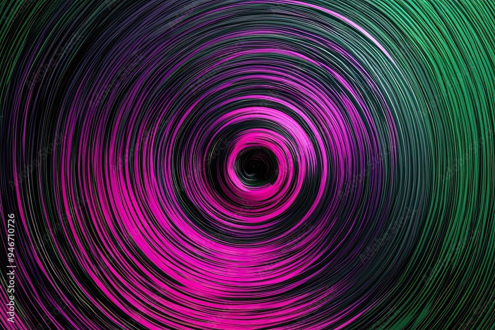 Obraz premium Vivid Green Pink Charcoal Grainy Swirl Gradient with Electric Purple Violet Texture