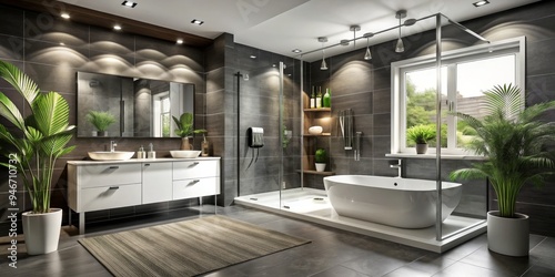Modern Bathroom with Glass ...