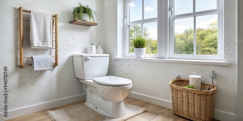 Modern Bathroom with White ...