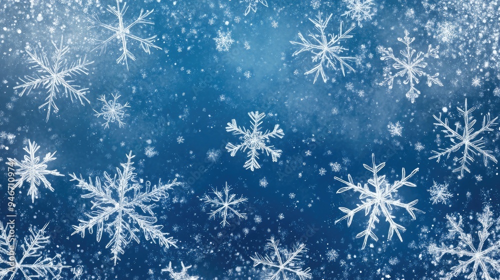 Decorative Background of Snowflakes for New Year Hand Drawn Winter Snowflake Illustrations Decorative Background of Snowflakes for New Year Hand Drawn Winter Snowflake Illustrations