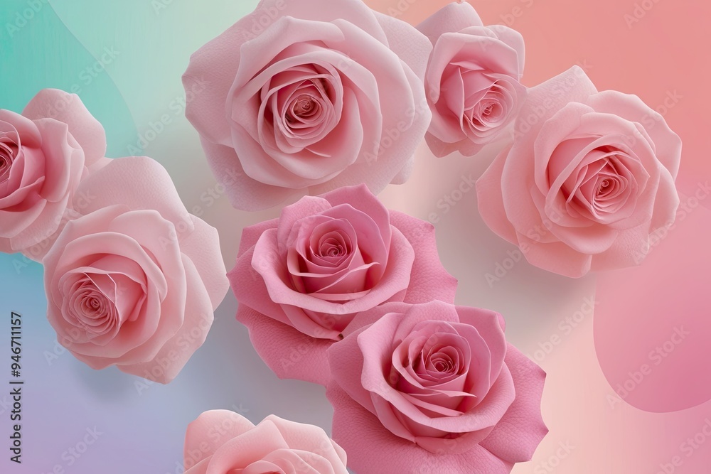 Fototapeta premium Soothing Rose Noise Effects with Vibrant Pastel Gradient Blend for Modern Design
