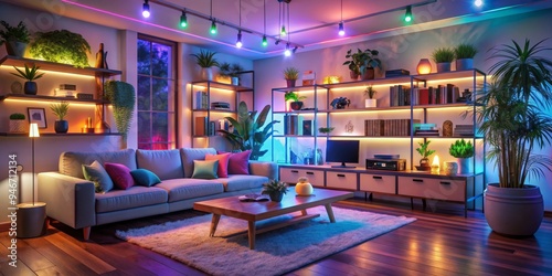 Modern Living Room with Col...