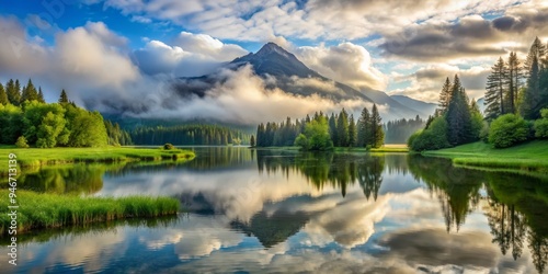 Mountain Lake Reflections A...