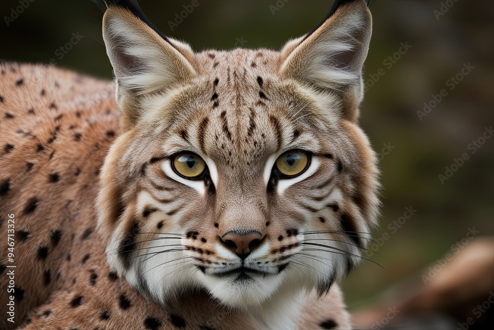 Obraz premium Detailed Close-Up of Lynx Fur Texture and Structure for Nature Lovers