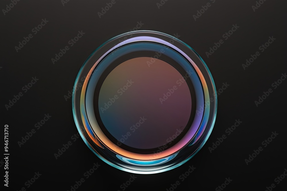 Colorful Refraction of Elegant Glass Contours on a Dark Background Colorful Refraction of Elegant Glass Contours on a Dark Background