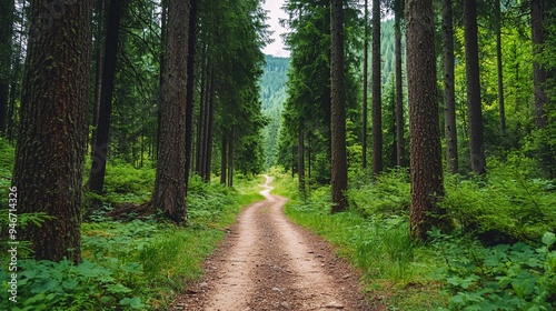 Path Through a Lush Forest.