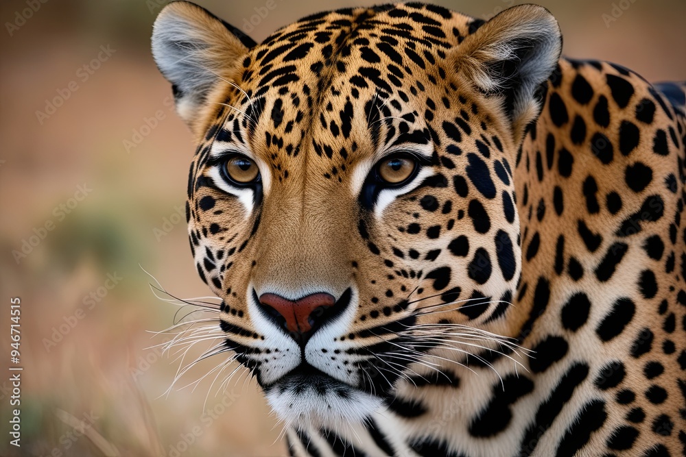 Detailed Close-Up of Jaguar Fur Texture and Patterns