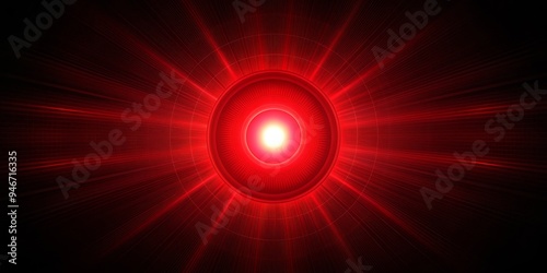 Red Glowing Circle with Rad...