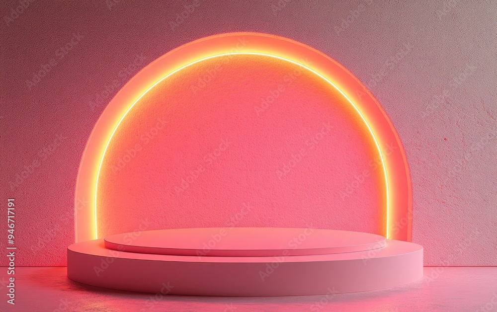 Minimalist round podium with a 3D rendered abstract background composition featuring a geometric platform for product display Isolated on a white background with clipping Minimalist round podium with a 3D rendered abstract background composition featuring a geometric platform for product display Isolated on a white background with clipping
