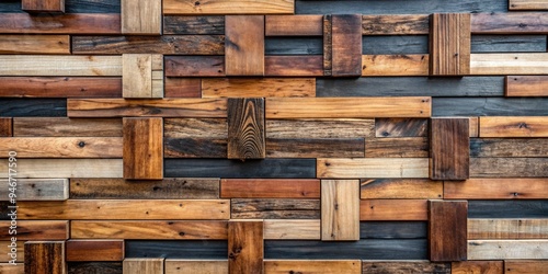 Rustic Wood Panel Wall - Re...