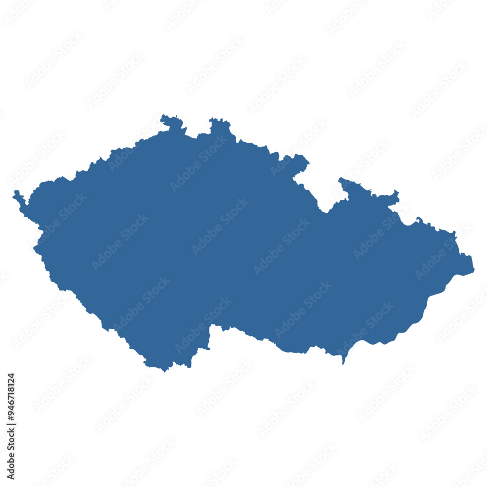 Vector outline map of Czech Republic or Czechia Vector outline map of Czech Republic or Czechia