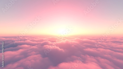 Gentle Sunrise with Open Sky, Ideal for Text Placement