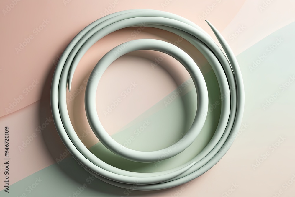 Elegant Spiral Design in Pastel Colors Creating Harmony and Balance in a Three-Dimensional Loop Elegant Spiral Design in Pastel Colors Creating Harmony and Balance in a Three-Dimensional Loop