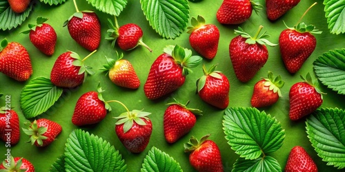 Top View of Ripe Strawberri...