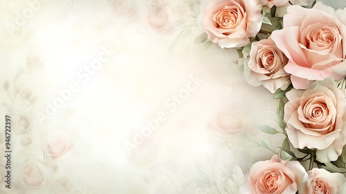 A soft pastel floral background with a blank space in the center for text