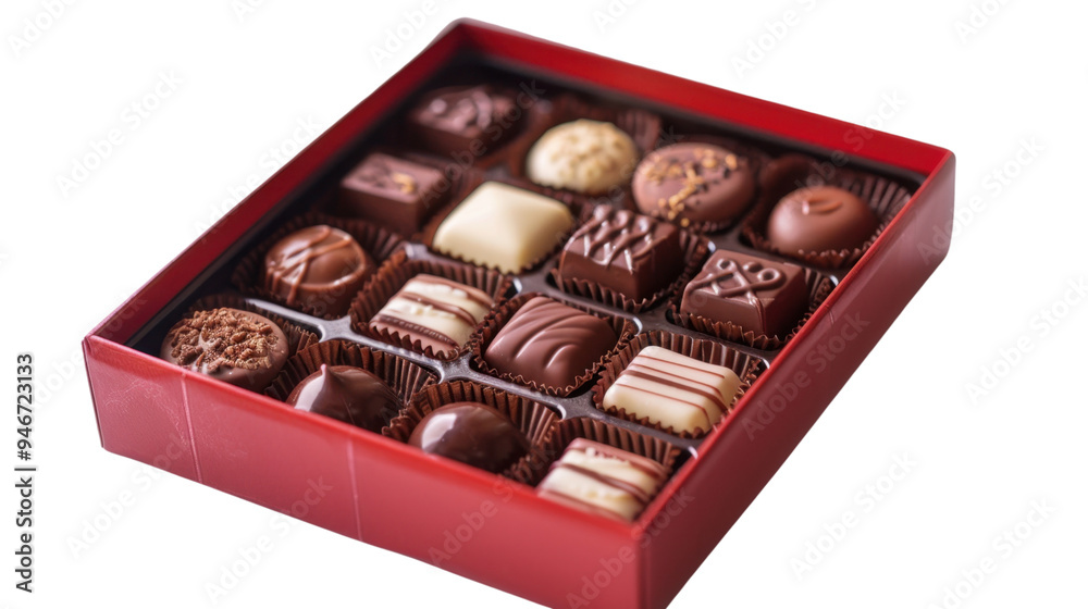 Chocolate box isolated on white background Chocolate box isolated on white background