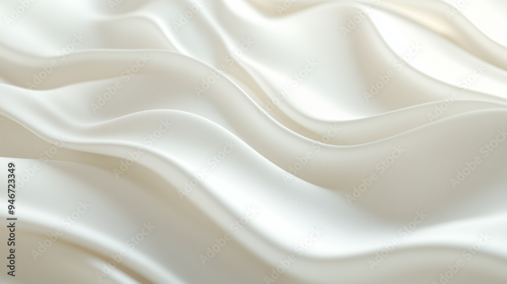 Obraz premium Abstract close-up of a soft white surface with smooth undulating textures
