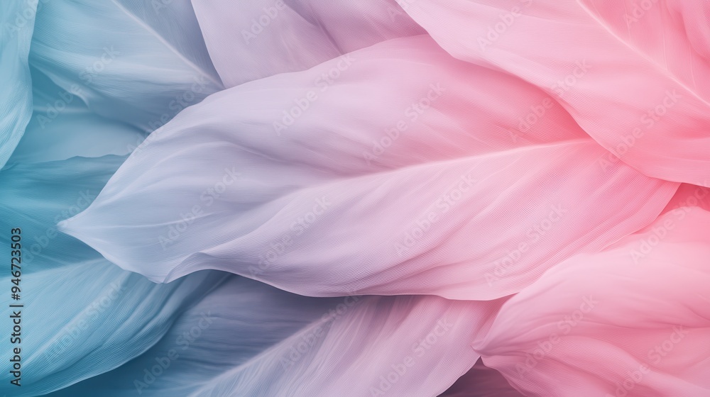 An abstract background consisting of soft pastel-colored feather-like textures in shades of pink, blue, and white, creating a dreamy and soothing visual effect. An abstract background consisting of soft pastel-colored feather-like textures in shades of pink, blue, and white, creating a dreamy and soothing visual effect.