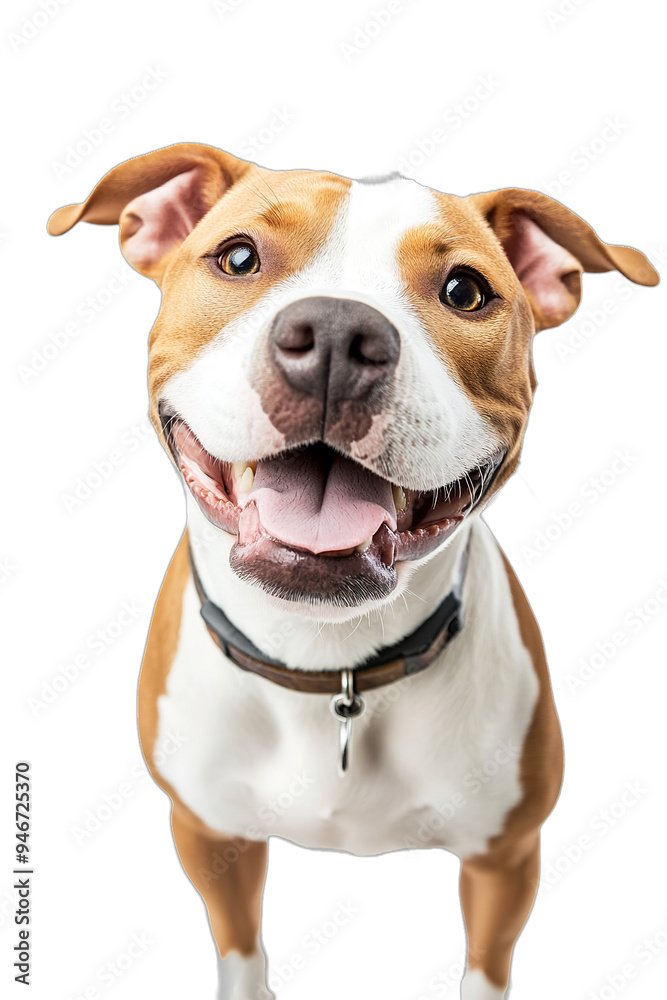 cute funny pit bull dog standing up on isolated background cute funny pit bull dog standing up on isolated background