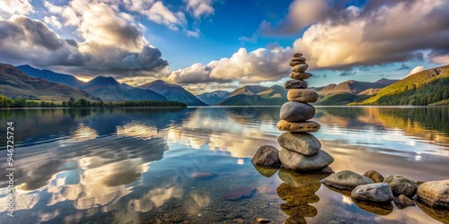Zen Stones Reflecting on Mo...