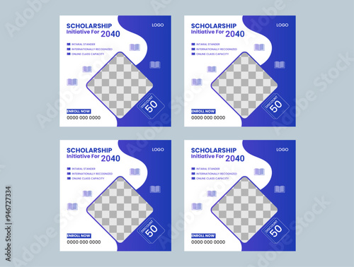 professional admission social media post design