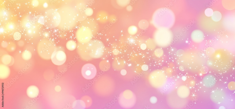 Banner with golden starry glitter and warm tones - Wide autumnal orange and gold glittery star speckled background with a whoosh of movement in the middle Banner with golden starry glitter and warm tones - Wide autumnal orange and gold glittery star speckled background with a whoosh of movement in the middle