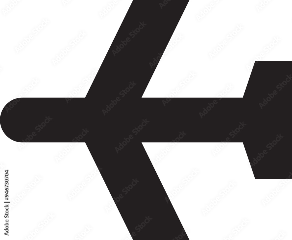 Fototapeta premium Airplane Icon, Aircraft Flight Symbol, Drone Icon