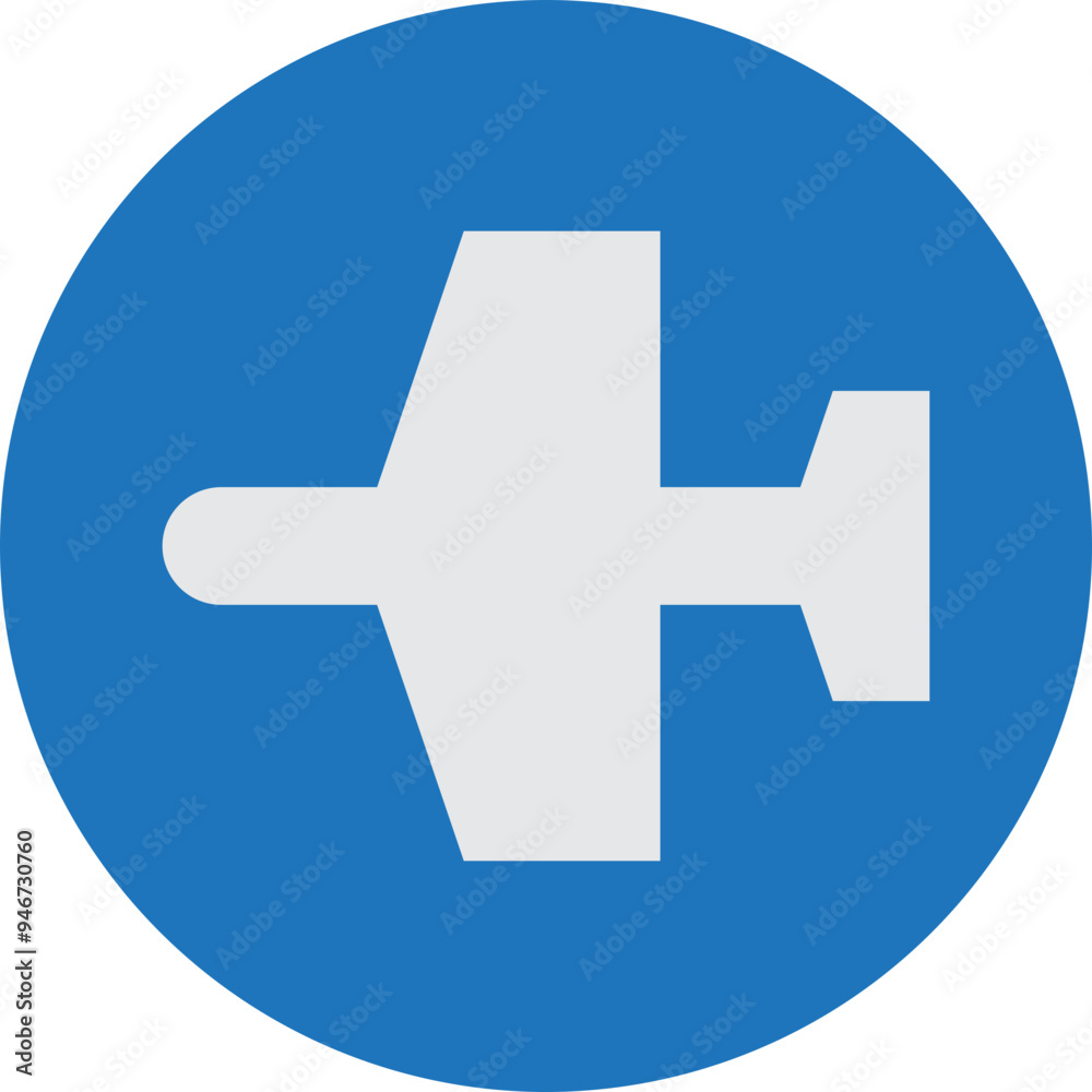 Fototapeta premium Airplane Icon, Aircraft Flight Symbol, Drone Icon