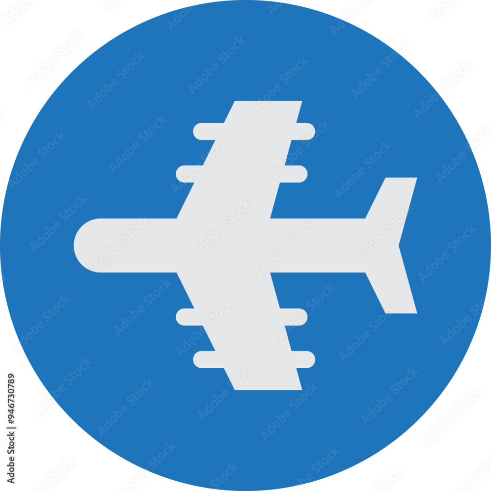 Obraz premium Airplane Icon, Aircraft Flight Symbol, Drone Icon