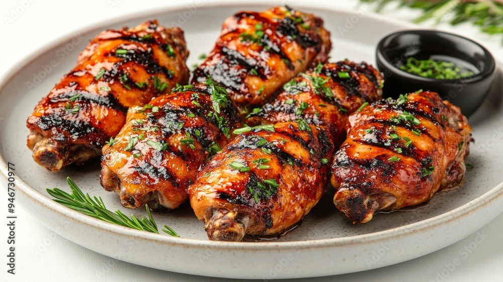 Grilled Chicken Wings with Herbs Generative AI Grilled Chicken Wings with Herbs Generative AI