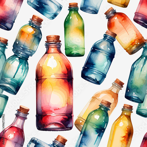 Bottle Ilustration Painting Background Very Cool