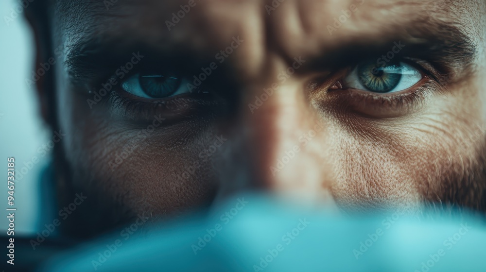 A serene figure focusing on the head, with a blend of depth and contrasting hues in the background representing a calm and poised state of mind in a modern artistic style. A serene figure focusing on the head, with a blend of depth and contrasting hues in the background representing a calm and poised state of mind in a modern artistic style.