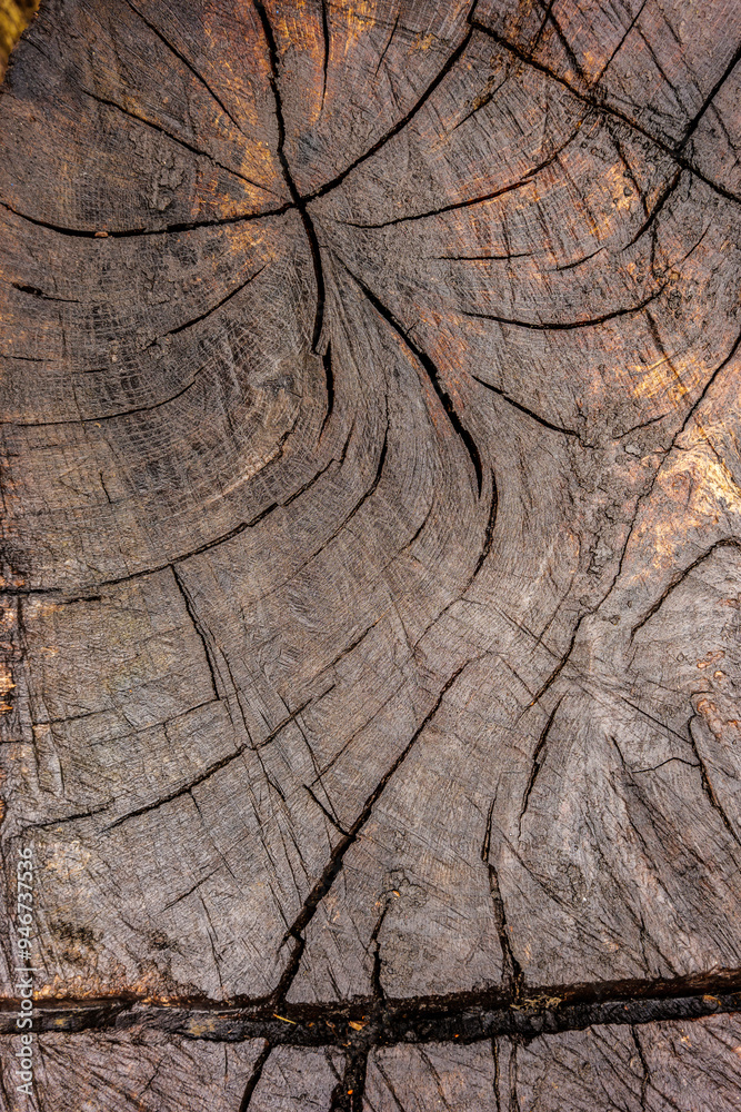 Fototapeta premium A dark rustic burned wooden texture background