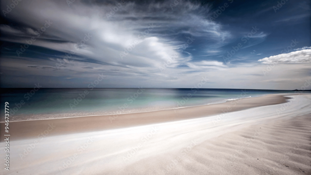Beautiful relaxing white sand beach landscape Beautiful relaxing white sand beach landscape