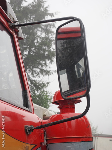 truck in the mist