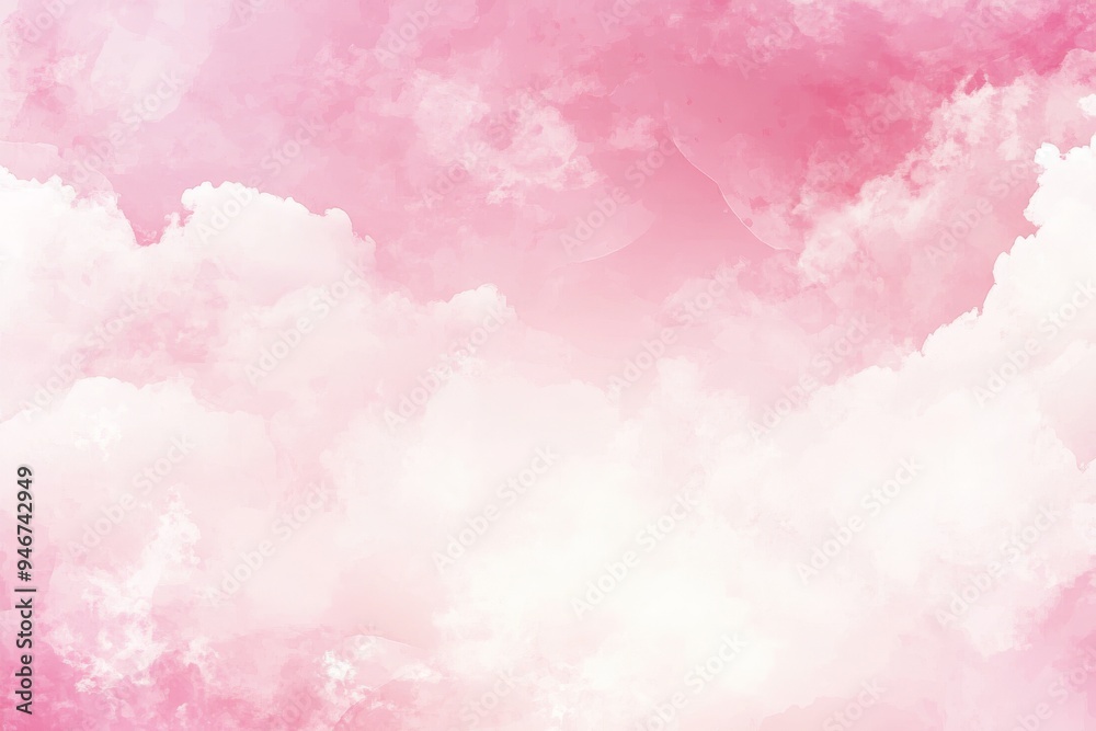 Obraz premium An abstract watercolor background in pastel shades of pink and peach.