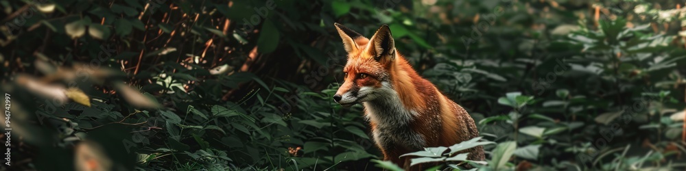 Fototapeta premium fox in the forest.