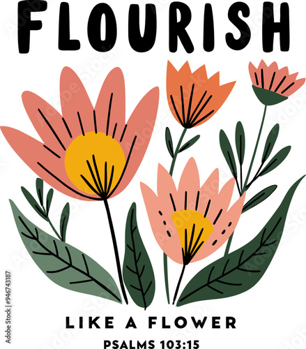 Christian Boho Abstract Flowers SVG PNG