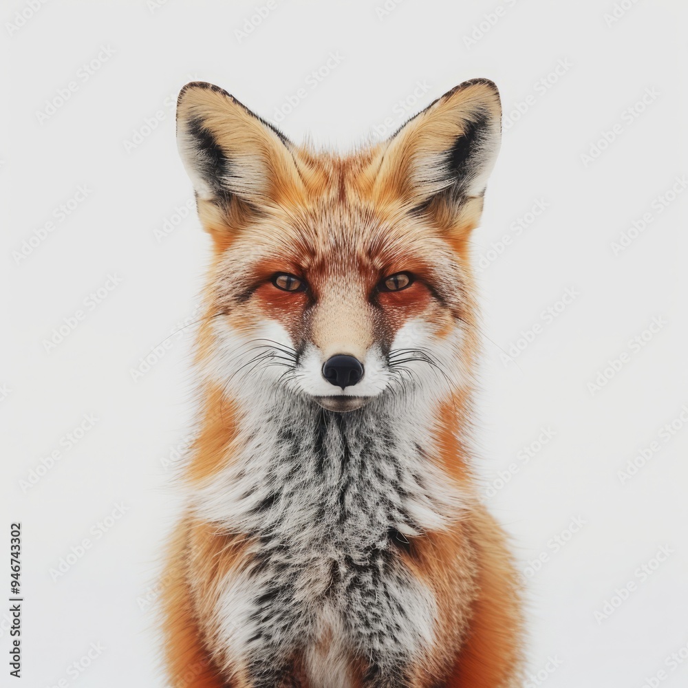 Fototapeta premium fox on white background.