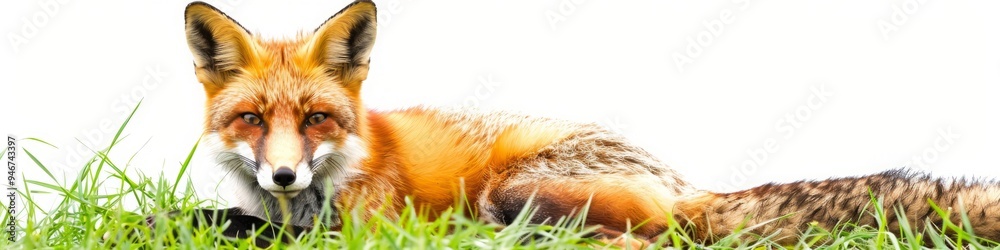 Obraz premium fox on white background.