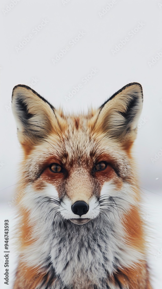 Fototapeta premium fox on white background.