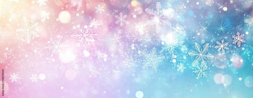 Beautiful frosty snowflakes in winter background. Concept for holidays, celebrations, and New Year's Eve. Beautiful frosty snowflakes in winter background. Concept for holidays, celebrations, and New Year's Eve.